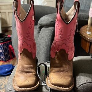 Old westWestern Boots with Pink and Brown Leather